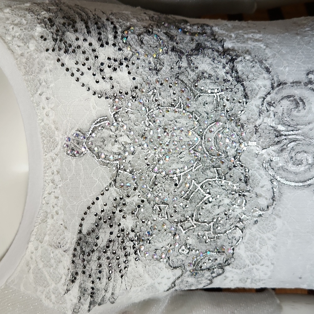 Angels & Diamonds bling sheer top - Picture 6 of 16